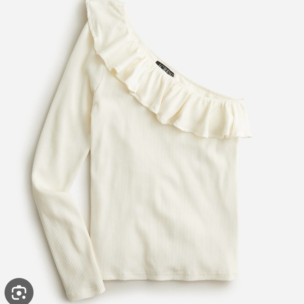 J. CREW- NWT One shoulder ribbed knit top